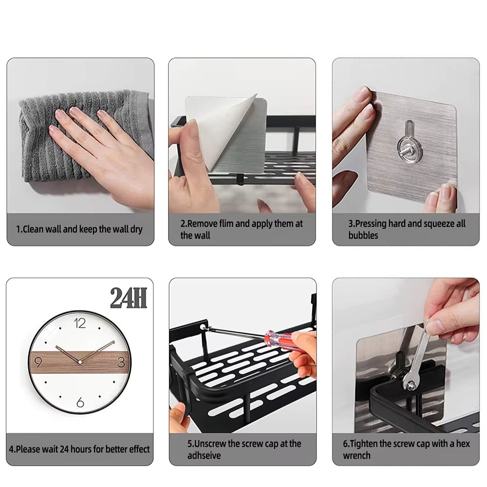 Sleek Curve Shower Organizer for Modern Bathrooms