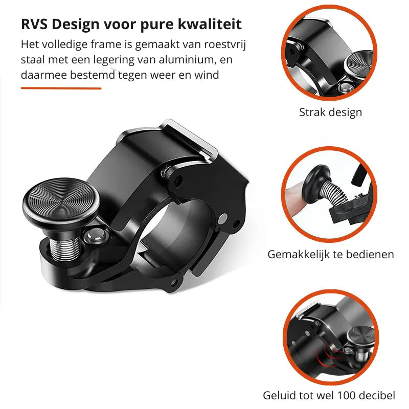 Lightweight Aluminum Bike Bell - 100 dB Sound