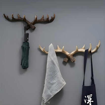 Retro Coat and Jacket Wall Hook - Decorative Antler Design