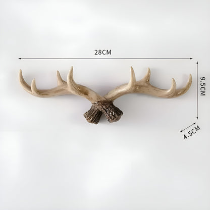 Retro Coat and Jacket Wall Hook - Decorative Antler Design