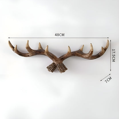 Retro Coat and Jacket Wall Hook - Decorative Antler Design