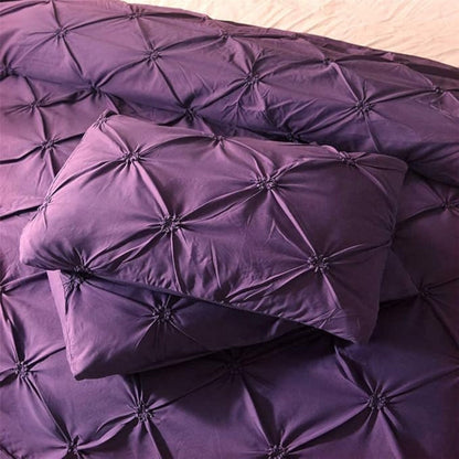 Sophisticated Pleated Quilt Cover Ensemble for Luxurious Comfort