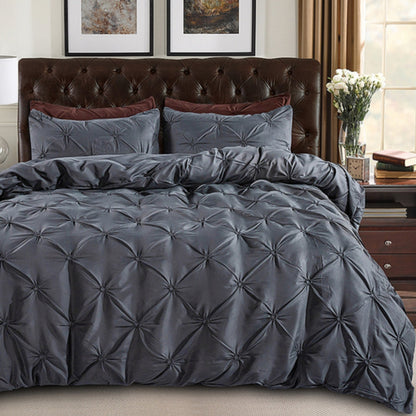 Sophisticated Pleated Quilt Cover Ensemble for Luxurious Comfort