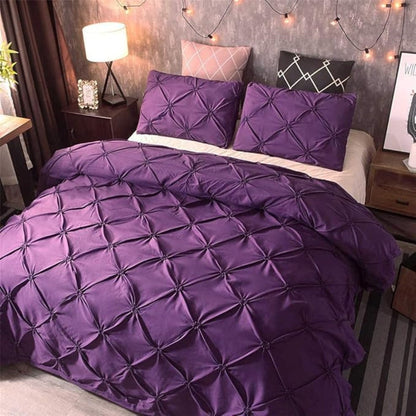 Sophisticated Pleated Quilt Cover Ensemble for Luxurious Comfort