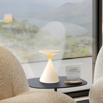 Hourglass Shaped Battery Table Lamp – Cordless Dimmable LED Light