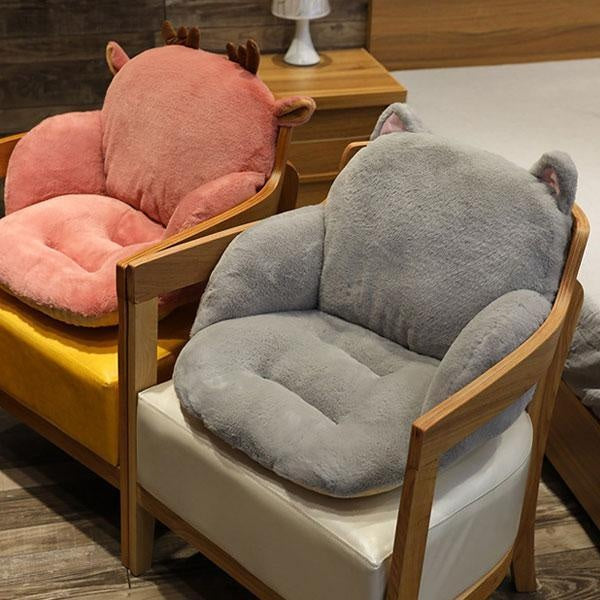 Plush Animal-Themed Seat Cushion