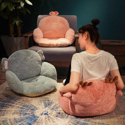 Plush Animal-Themed Seat Cushion