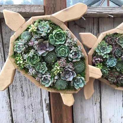 Succulent Garden Arrangement with Animal Figurines