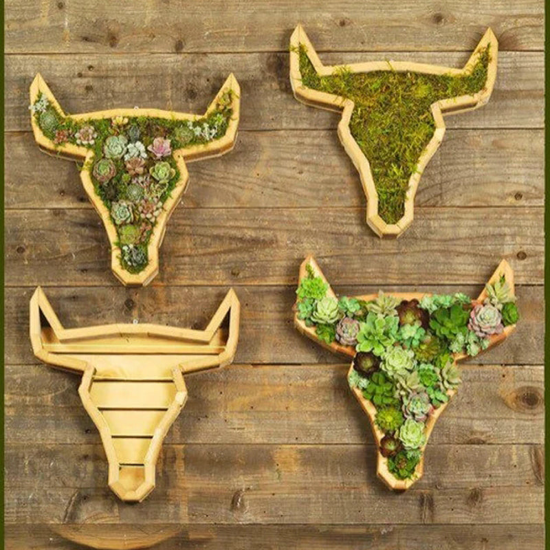 Succulent Garden Arrangement with Animal Figurines