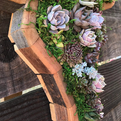 Succulent Garden Arrangement with Animal Figurines