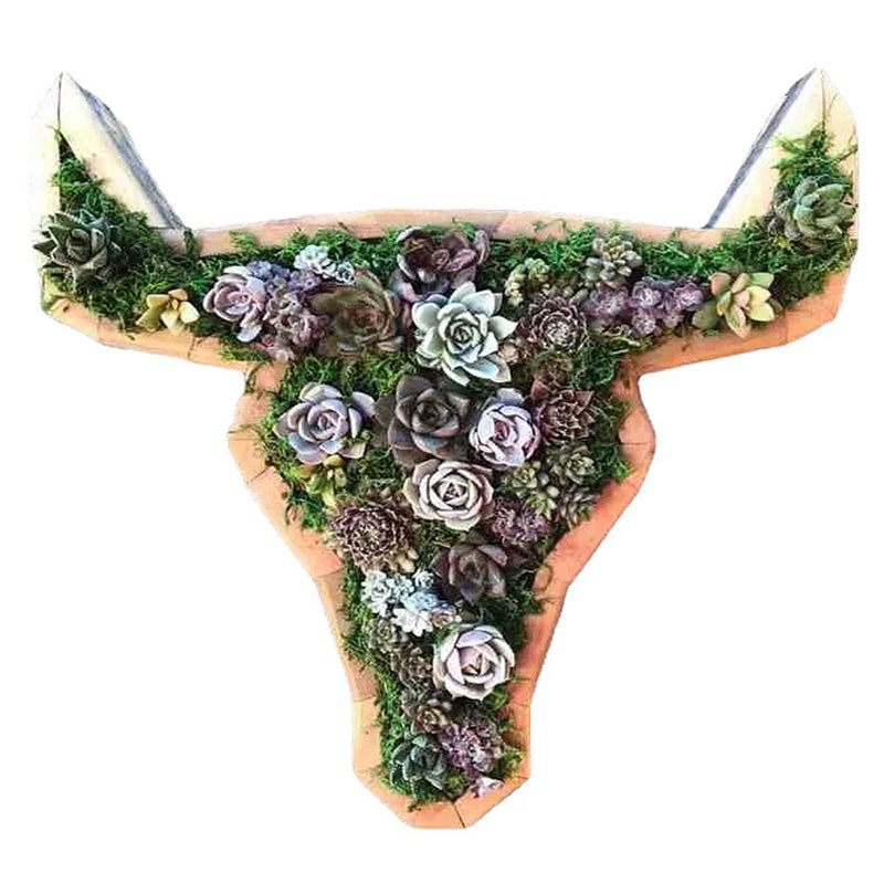 Succulent Garden Arrangement with Animal Figurines