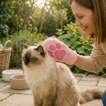 Microfiber Glove for Animal Care – Dry Bath Towel & Coat Cleaning for Cats