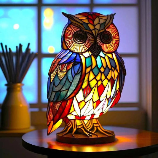 Decorative Lamp Featuring Whimsical Glass Animal Design