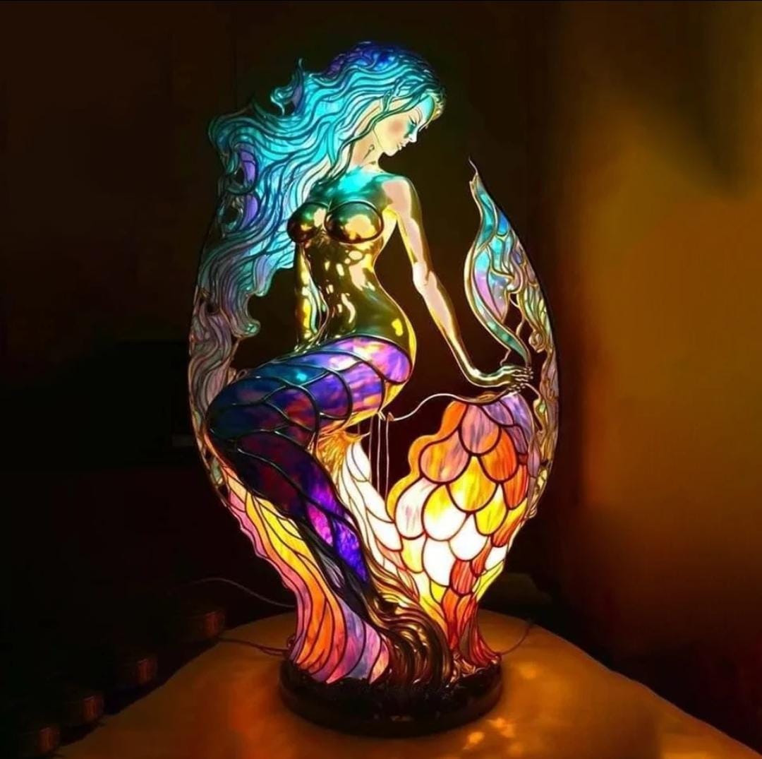 Decorative Lamp Featuring Whimsical Glass Animal Design