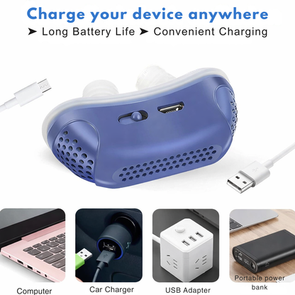 SnoreEase: Compact USB Rechargeable Breathing Aid