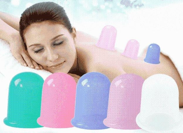 Silicone Cups for Vacuum Therapy to Reduce Cellulite