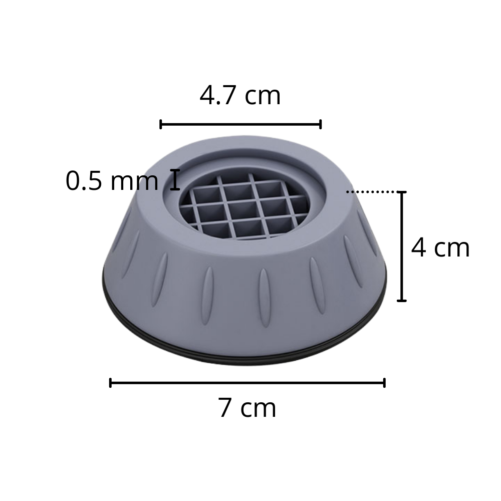 Set of 4 Anti-Vibration Rubber Feet