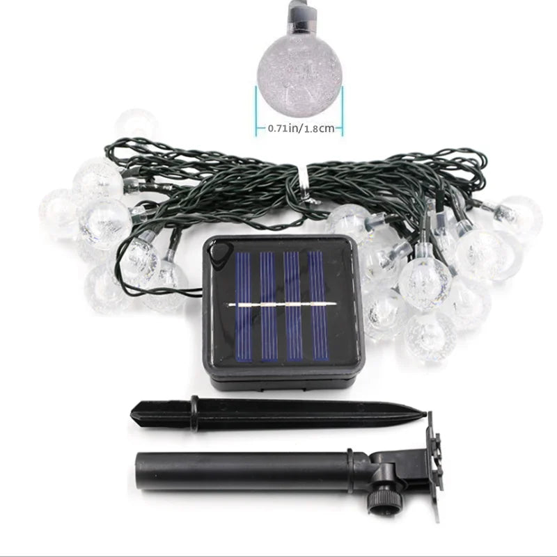 Outdoor Decorative LED String Lights Powered by Solar Energy