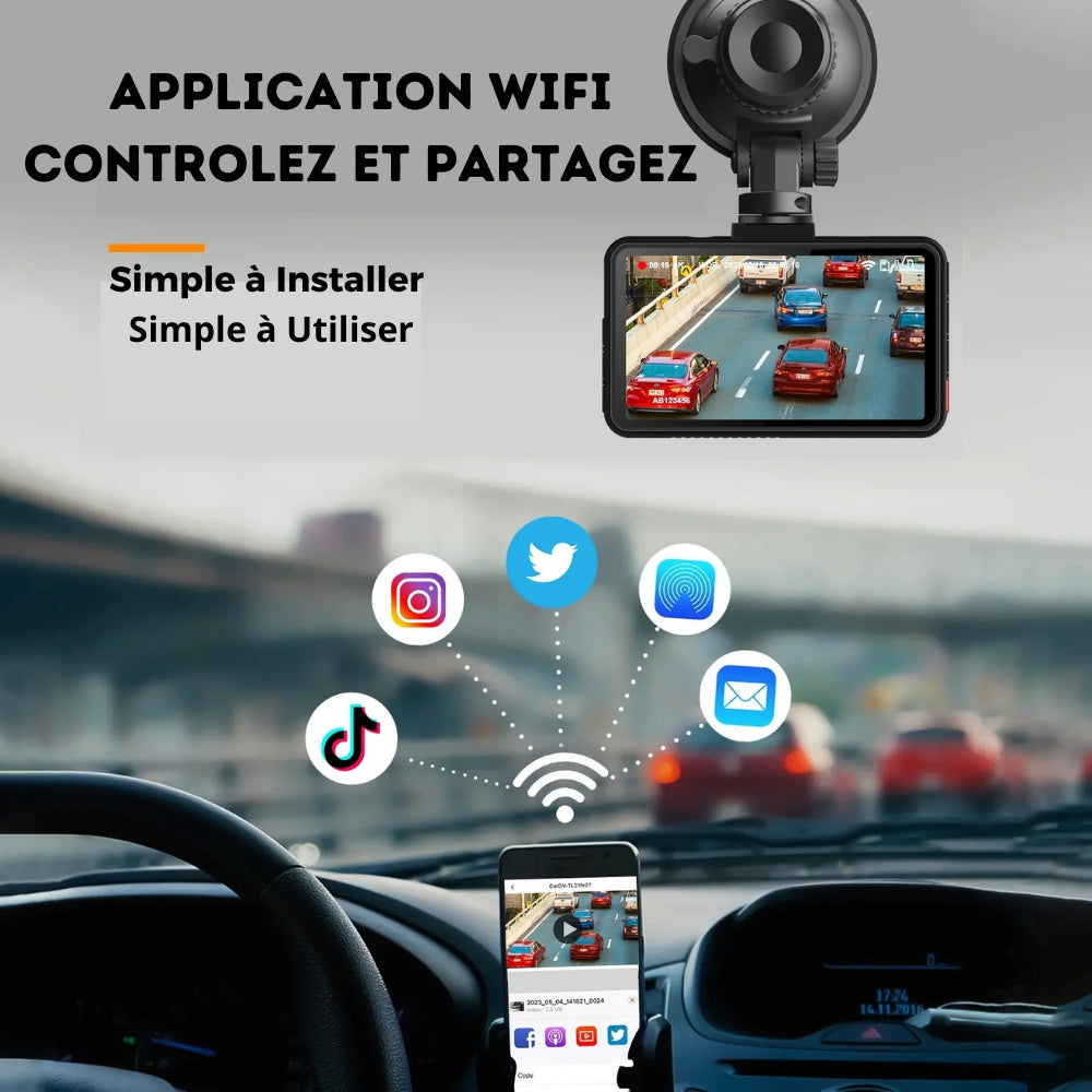 Car Camera 4K HD with Loop Recording Feature