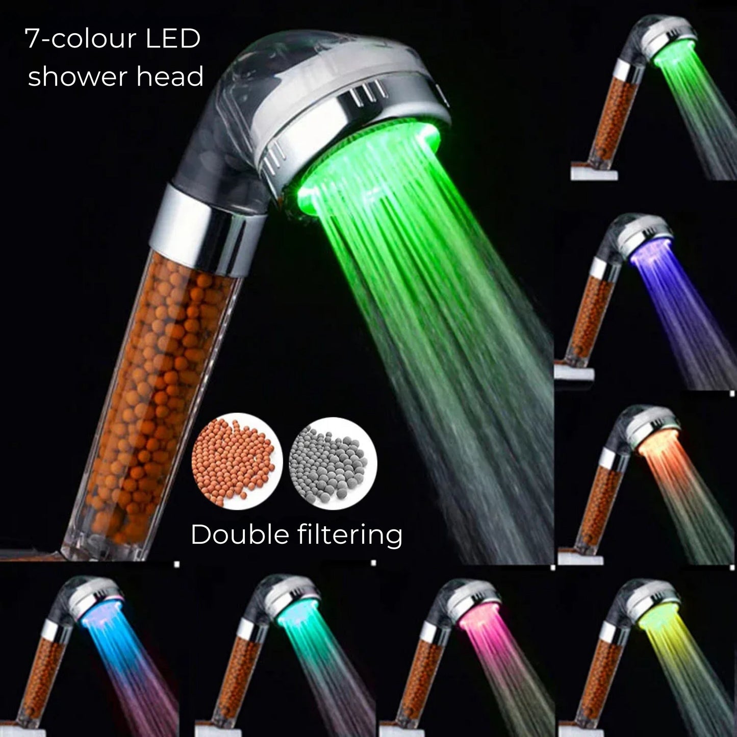 Handheld Shower Head with High Pressure – AquaBoost Spray for Low Pressure