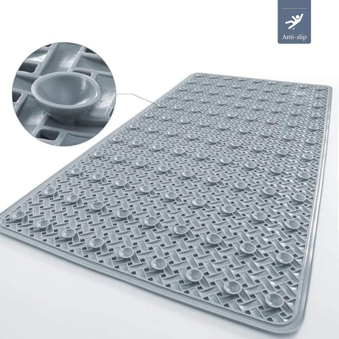 Non-Slip Shower Mat with Suction Cups for Safe Bathing and Easy Care
