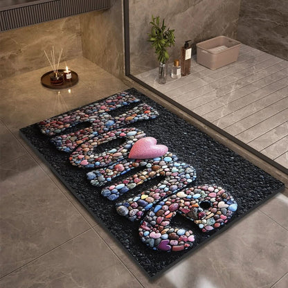 Non-Slip Rubber Backed Earth Bath Mat – Highly Absorbent Design