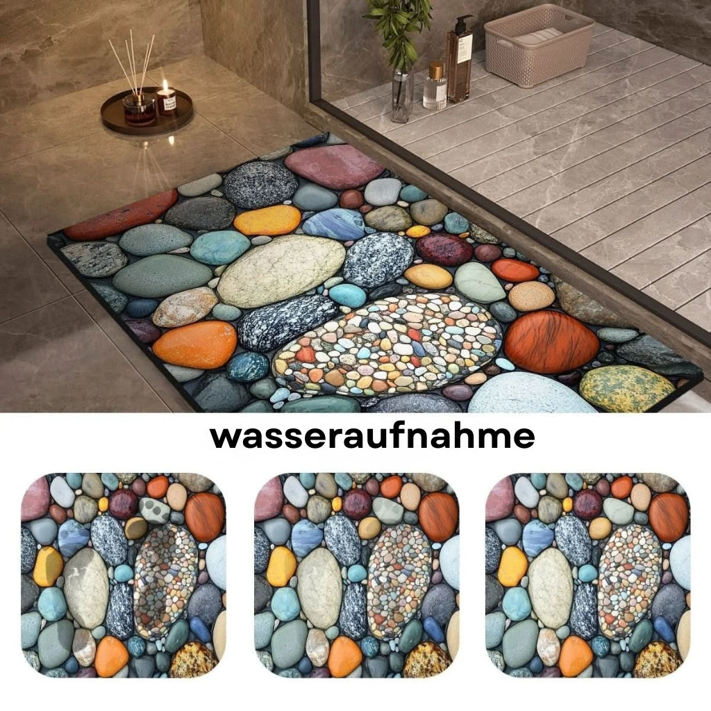 Non-Slip Rubber Backed Earth Bath Mat – Highly Absorbent Design