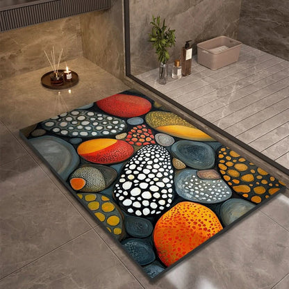 Non-Slip Rubber Backed Earth Bath Mat – Highly Absorbent Design