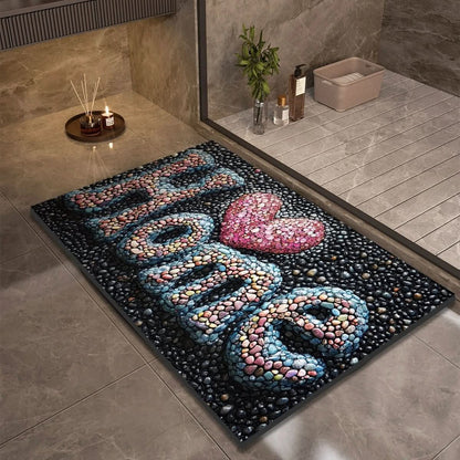 Quick-Drying Diatomaceous Earth Bath Mat – Non-Slip, Absorbent Stone Design for Bathroom, Shower, and Sink