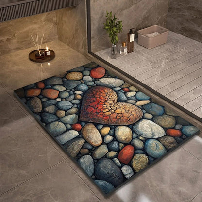 Quick-Drying Diatomaceous Earth Bath Mat – Non-Slip, Absorbent Stone Design for Bathroom, Shower, and Sink