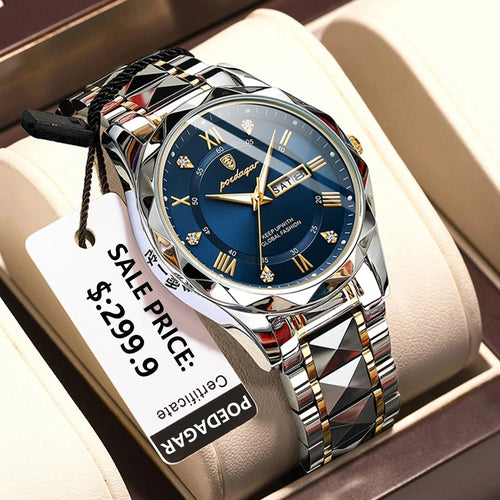 Men's Sports Watch with Waterproof Design and Adjustable Brightness