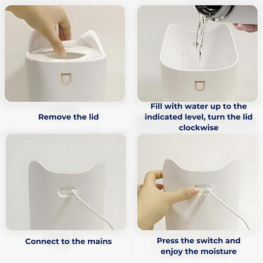 3000ml Ultrasonic Humidifier with Mist Function for Respiratory Comfort