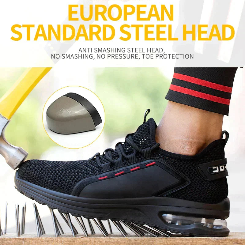 Lightweight Safety Shoes | Breathable Mesh Fabric | ToeGuard