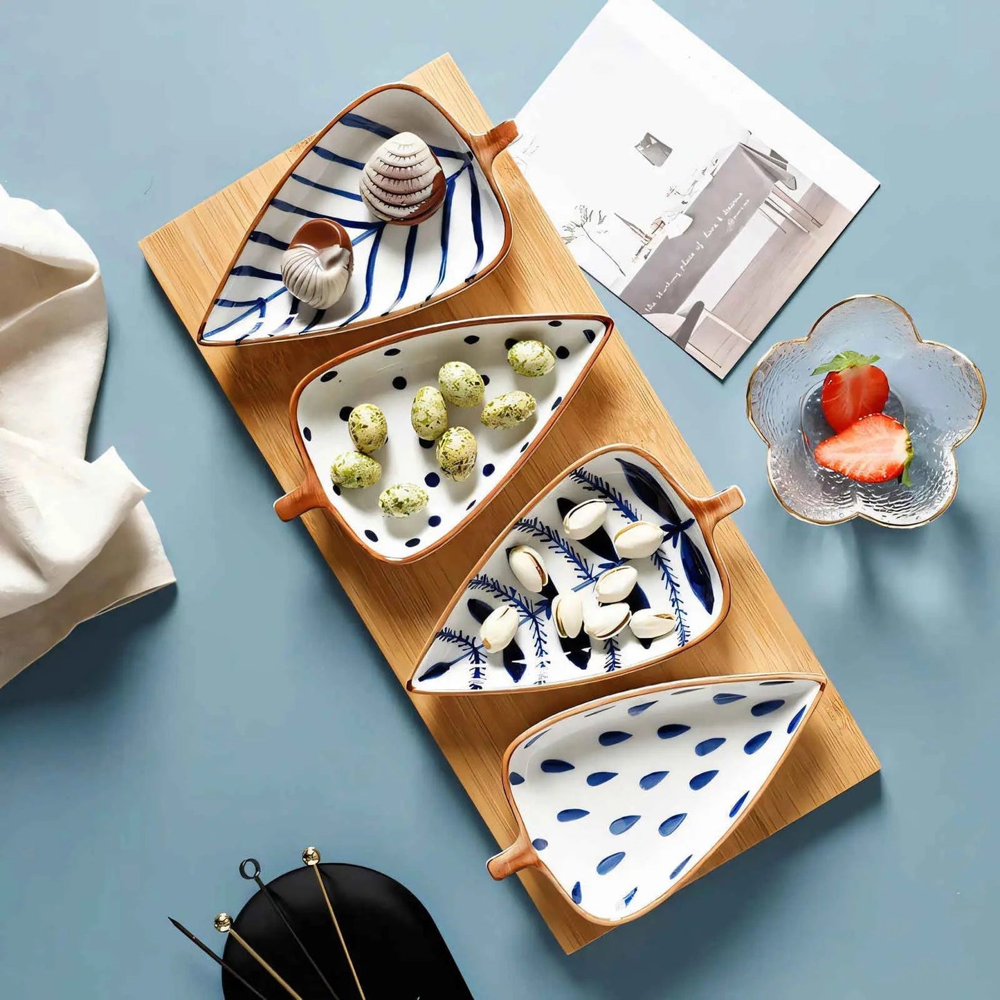 Set of Serving Plates in Nordic Style