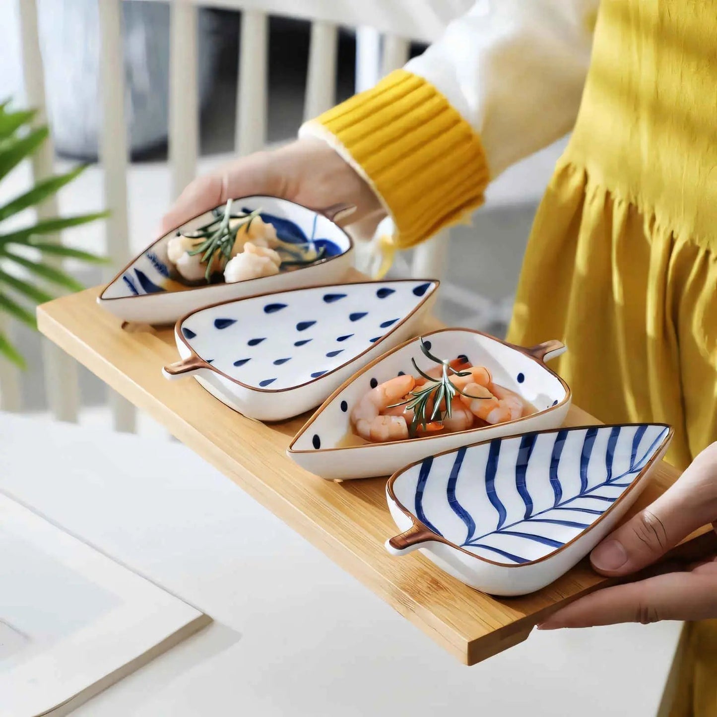 Set of Serving Plates in Nordic Style