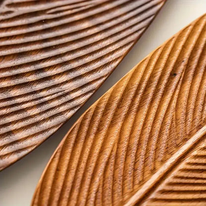 Wooden Serving Tray in Leaf Shape Made from Arborwood