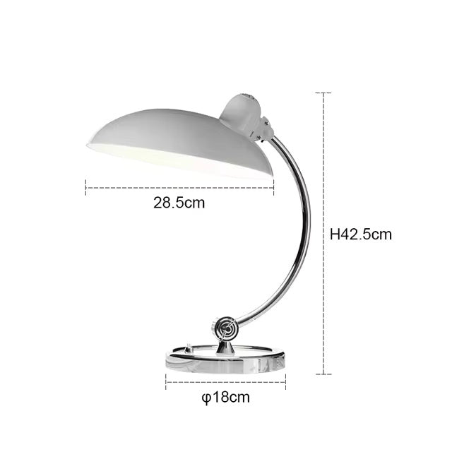 Bauhaus Style Iron Table Lamp with Soft Ambient Lighting