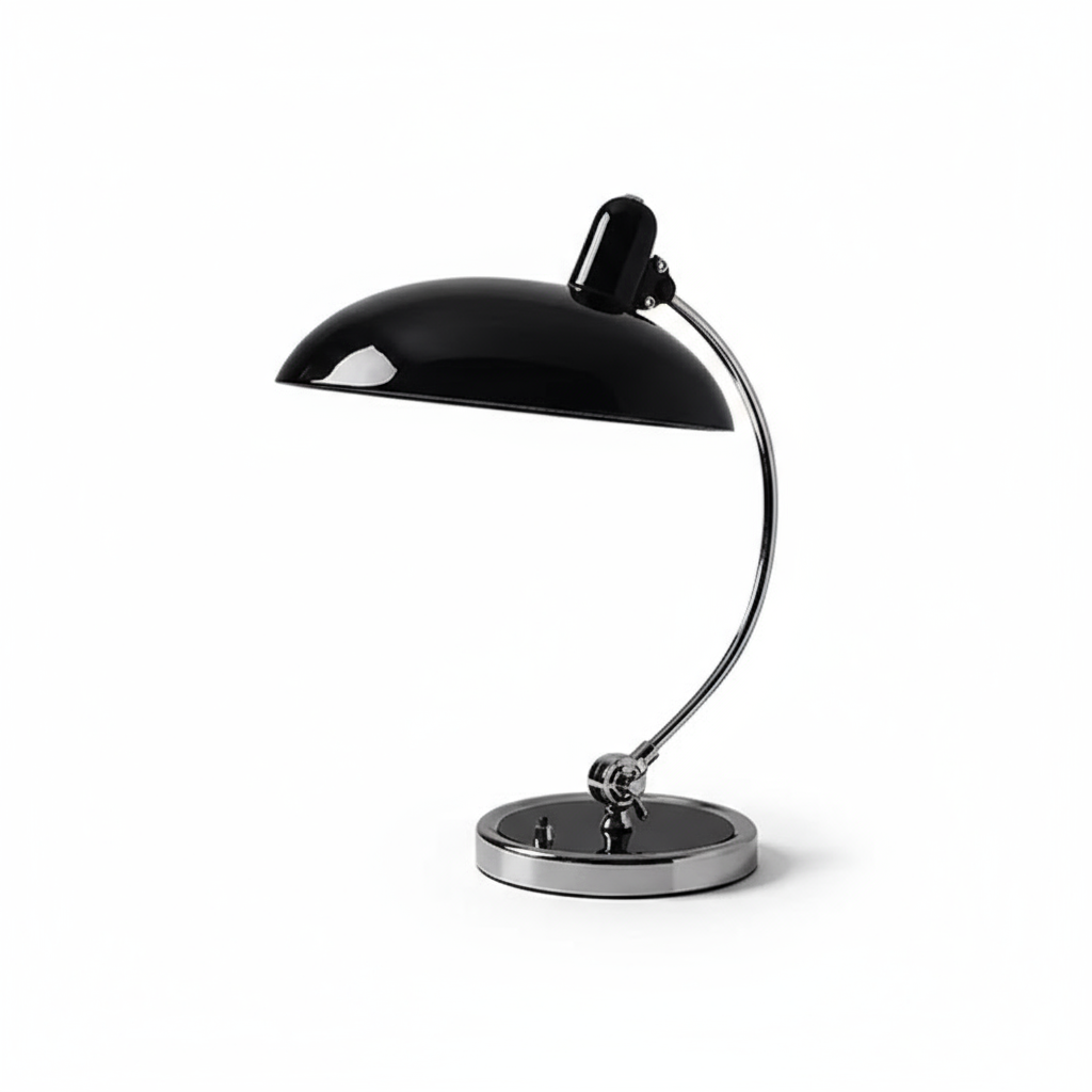 Bauhaus Style Iron Table Lamp with Soft Ambient Lighting