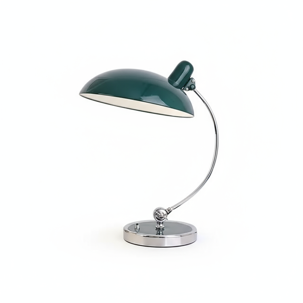 Bauhaus Style Iron Table Lamp with Soft Ambient Lighting