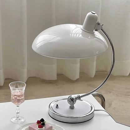 Bauhaus Style Iron Table Lamp with Soft Ambient Lighting