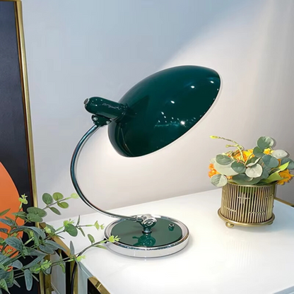 Bauhaus Style Iron Table Lamp with Soft Ambient Lighting