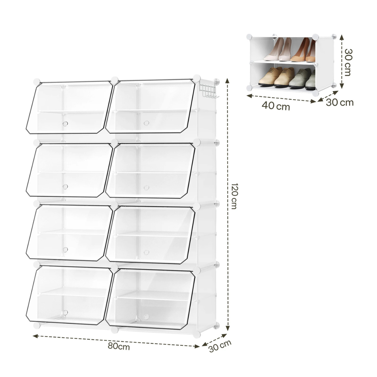 Modular Shoe Storage Cabinet - Foldable and Space-Saving Design