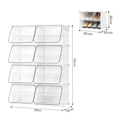 Modular Shoe Storage Cabinet - Foldable and Space-Saving Design