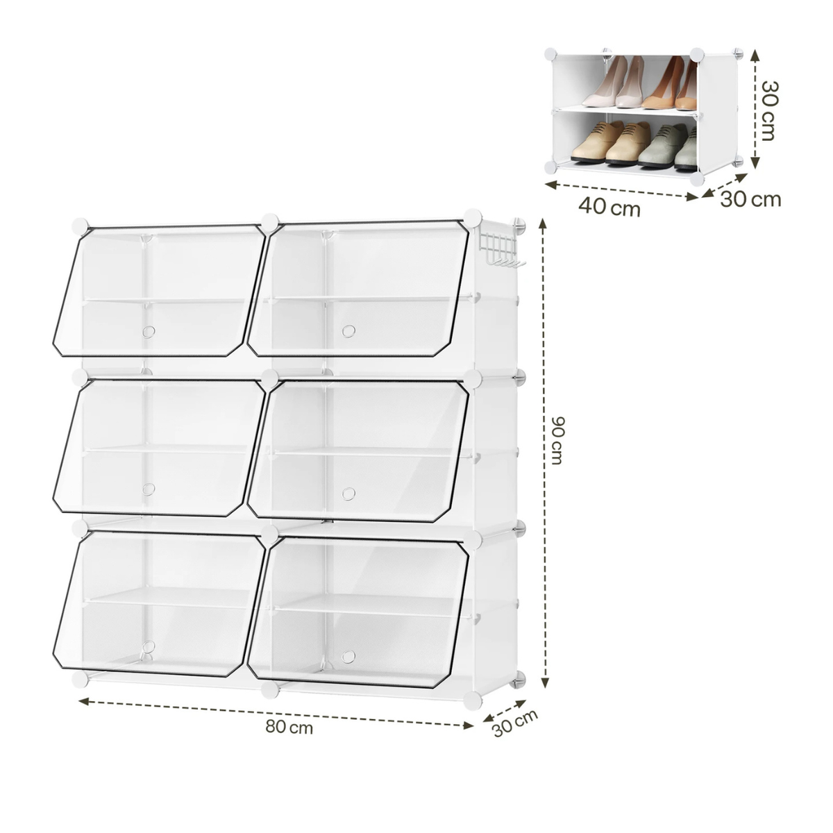 Modular Shoe Storage Cabinet - Foldable and Space-Saving Design