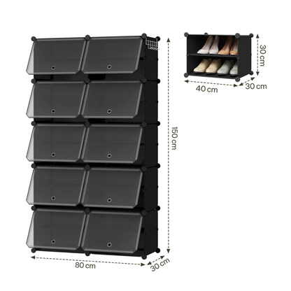 Modular Shoe Storage Cabinet - Foldable and Space-Saving Design