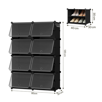Modular Shoe Storage Cabinet - Foldable and Space-Saving Design