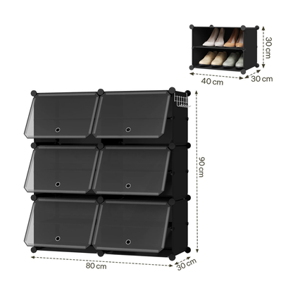 Modular Shoe Storage Cabinet - Foldable and Space-Saving Design