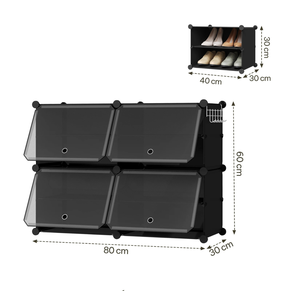 Modular Shoe Storage Cabinet - Foldable and Space-Saving Design