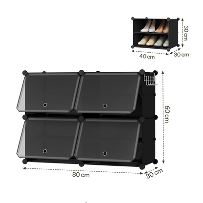 Modular Shoe Storage Cabinet - Foldable and Space-Saving Design