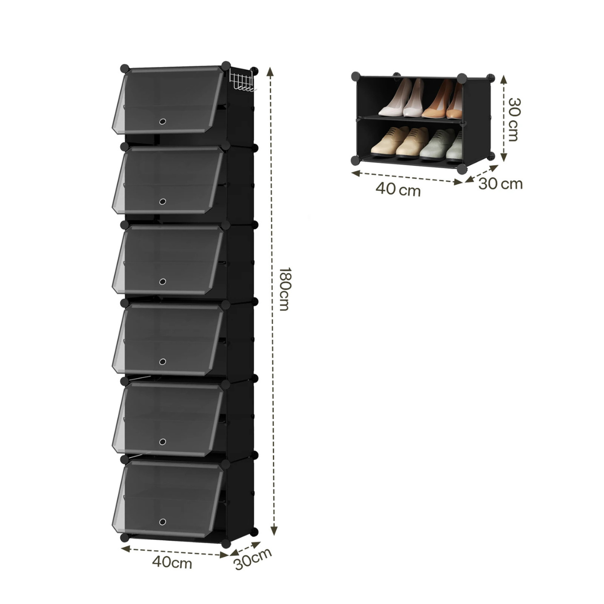 Modular Shoe Storage Cabinet - Foldable and Space-Saving Design